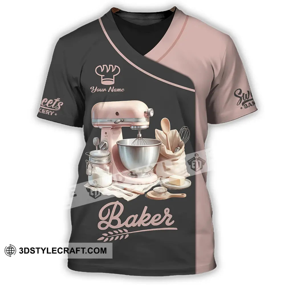 Unisex Shirt - Custom Text Shirt Baker Shirt T-Shirt / S T-shirt