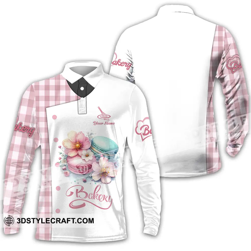Unisex Shirt - Custom Text Shirt Bakery Long Sleeve Polo / S T-shirt