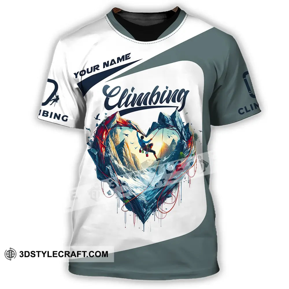 Unisex Shirt - Custom Text Climbing Heart T-Shirt / S T-Shirt