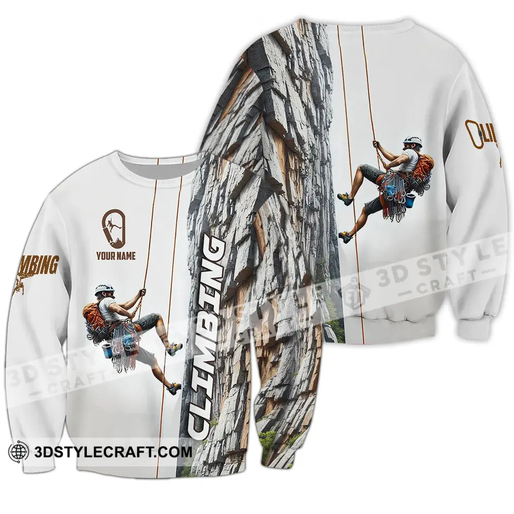 Unisex Shirt - Custom Text Climbing Long Sleeve / S T-Shirt