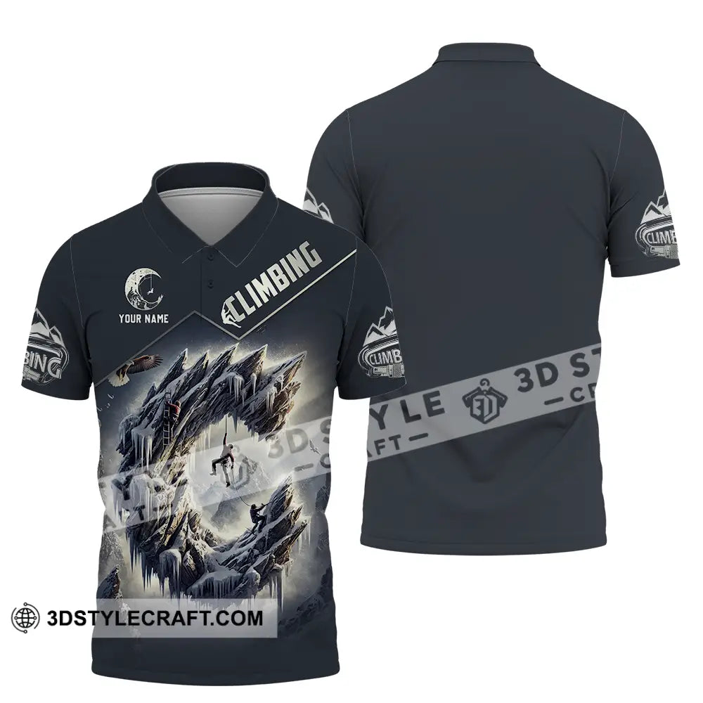 Unisex Shirt - Custom Text Climbing Polo / S T-Shirt