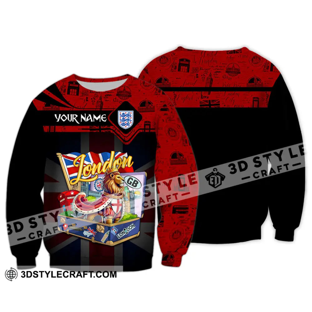 Unisex Shirt - Custom Text Shirt England Shirt Long Sleeve / S T-shirt