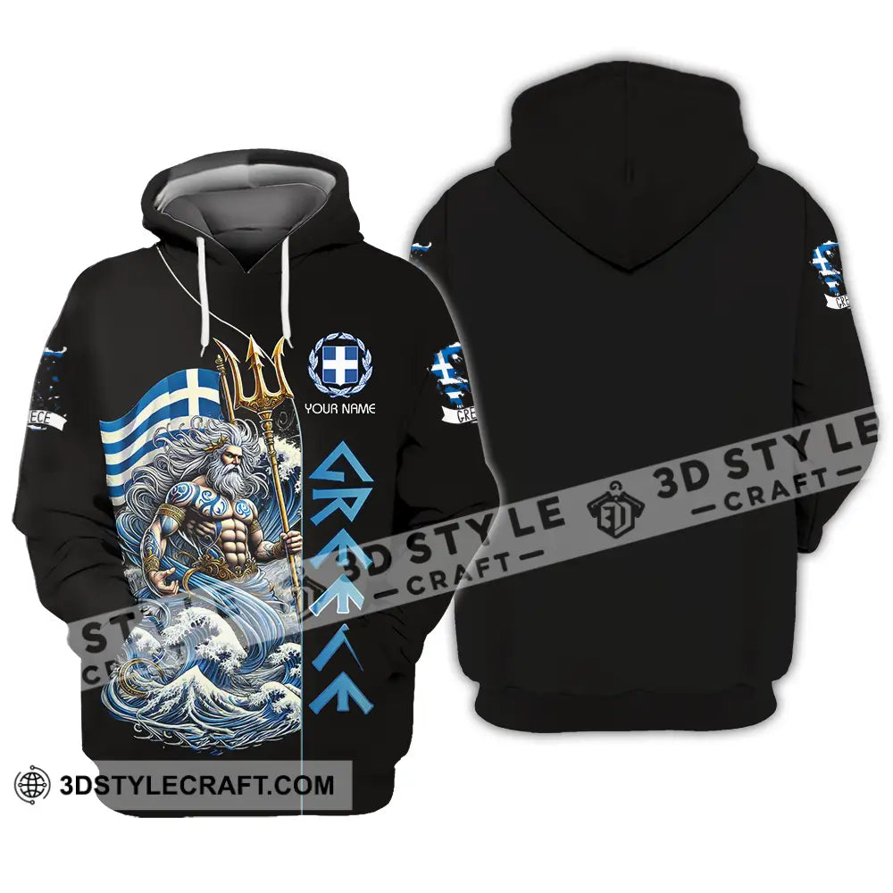 Unisex Shirt - Custom Text Greece Hoodie / S T-Shirt
