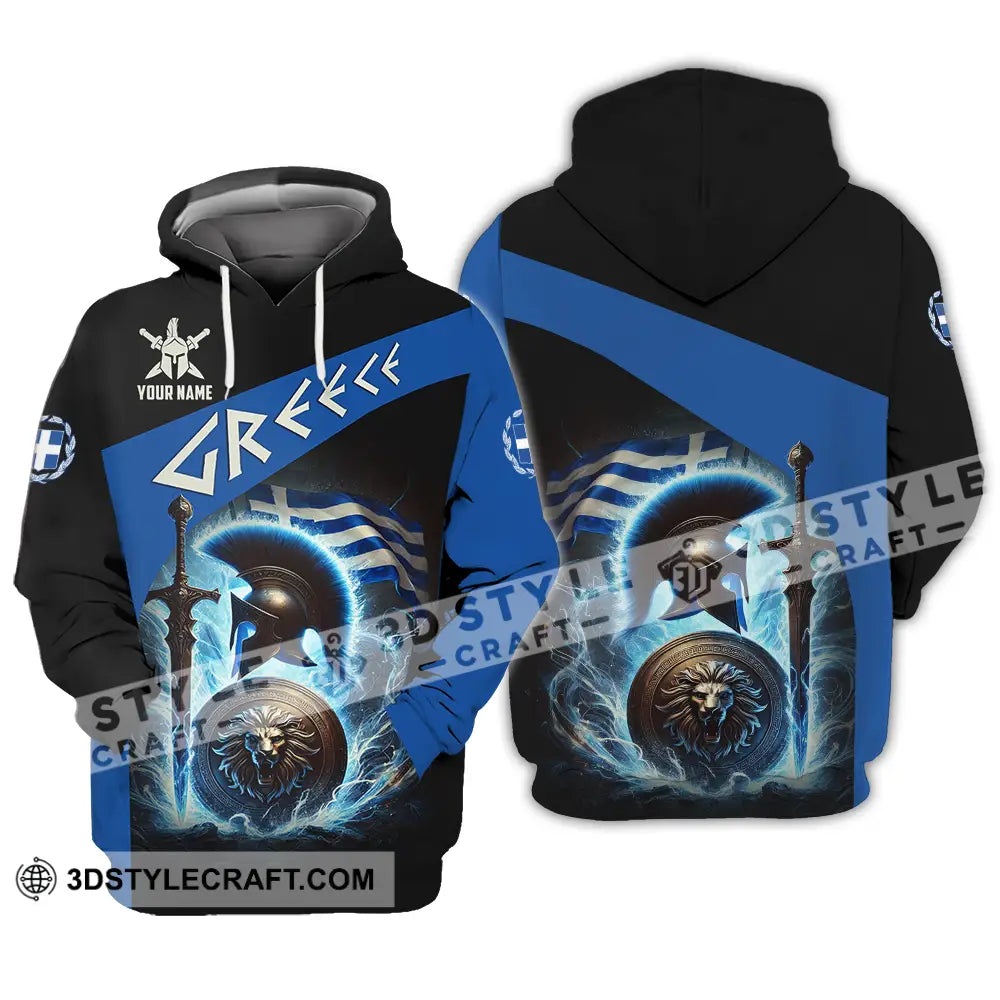 Unisex Shirt - Custom Text Greece Hoodie / S T-Shirt