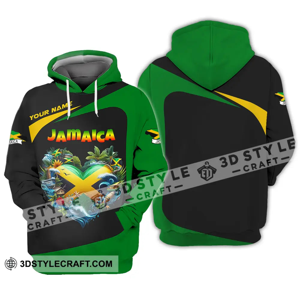 Unisex Shirt - Custom Text Jamaica Hoodie / S T-Shirt