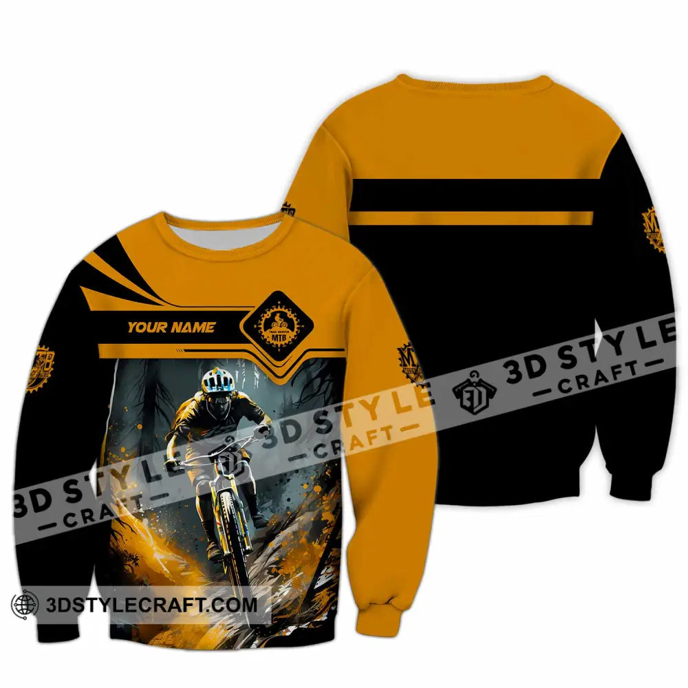 Unisex Shirt - Custom Text Shirt Mountain Bike Shirt Long Sleeve / S T-shirt