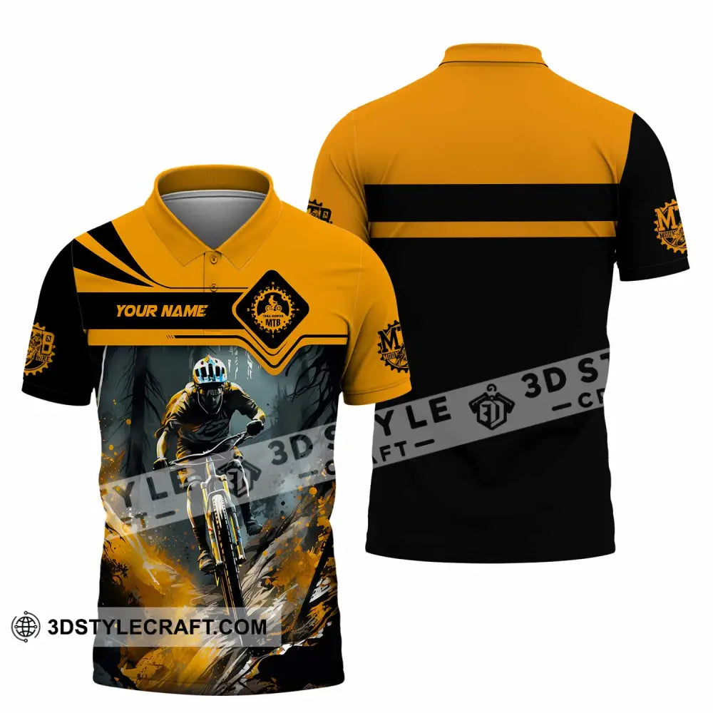 Unisex Shirt - Custom Text Shirt Mountain Bike Shirt Polo Shirt / S T-shirt