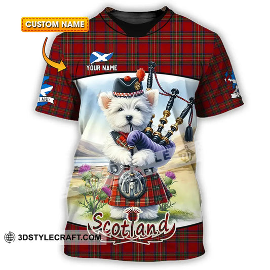 Unisex Shirt - Custom Text Shirt Scotland Dog Shirt T-shirt