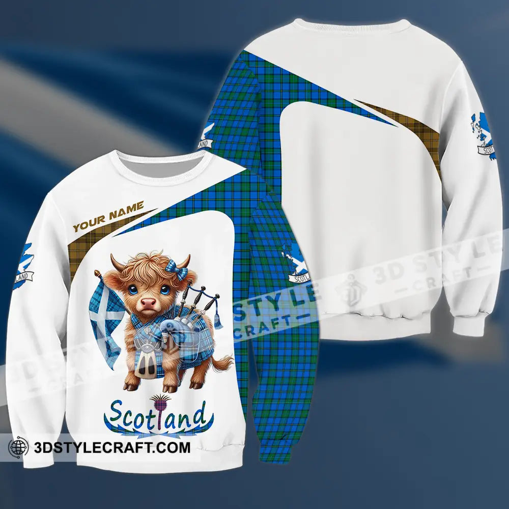 Unisex Shirt - Custom Text Shirt Scotland Highland Cow Shirt Long Sleeve / S T-shirt