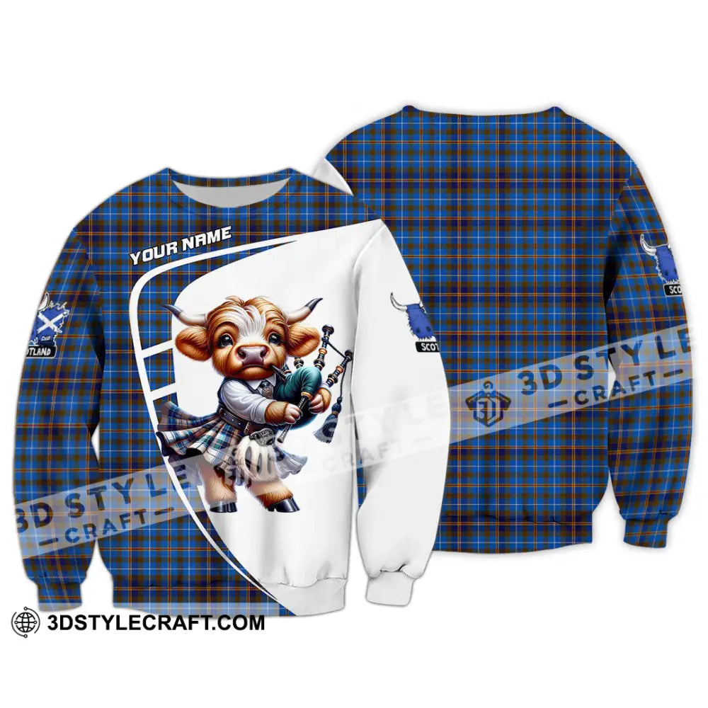 Unisex Shirt - Custom Text Shirt Scotland Highland Cow Shirt Long Sleeve / S T-shirt