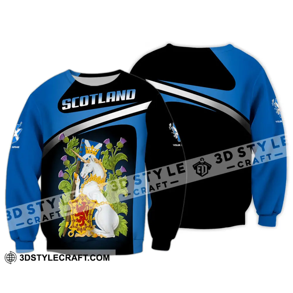 Unisex Shirt - Custom Text Shirt Scotland Shirt Long Sleeve / S T-shirt