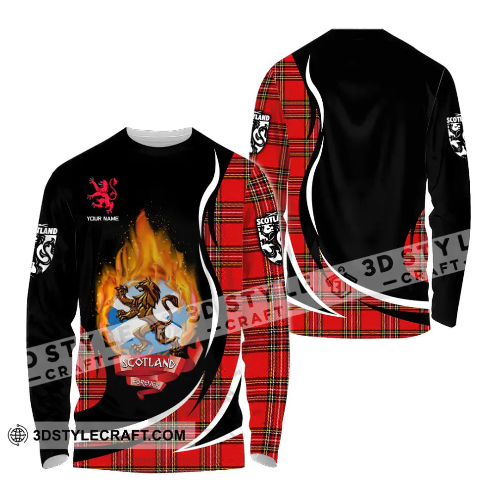 Unisex Shirt - Custom Text Shirt Scotland Shirt Long Sleeve Shirt / S T-shirt