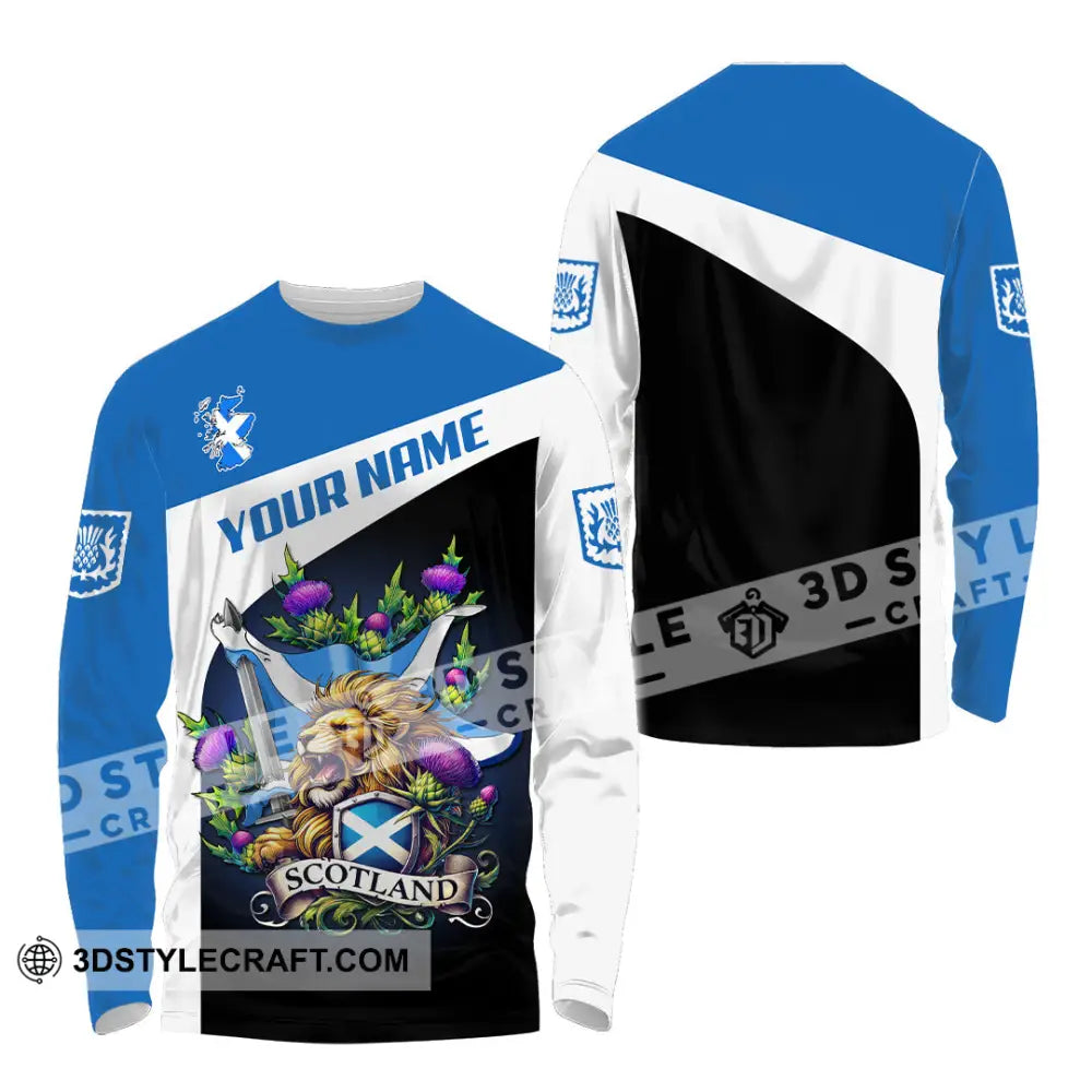 Unisex Shirt - Custom Text Shirt Scotland Shirt Long Sleeve Shirt / S T-shirt
