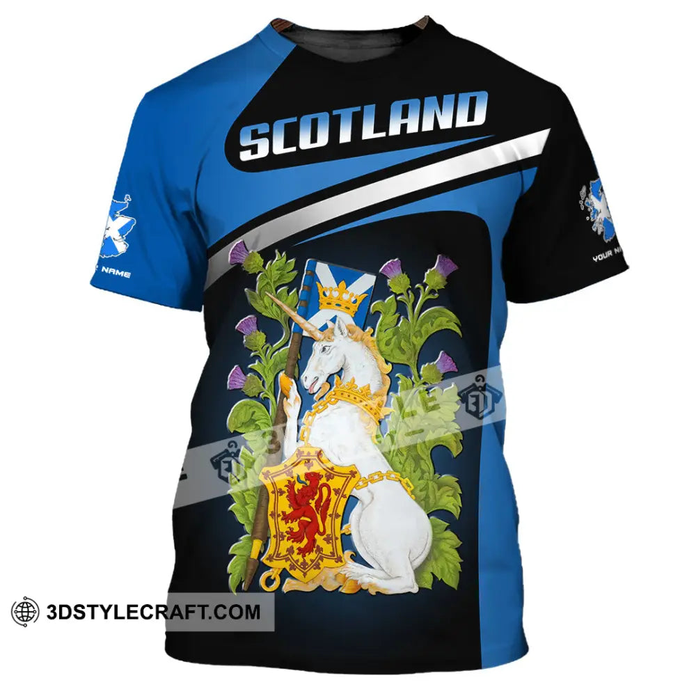Unisex Shirt - Custom Text Shirt Scotland Shirt T-Shirt / S T-shirt