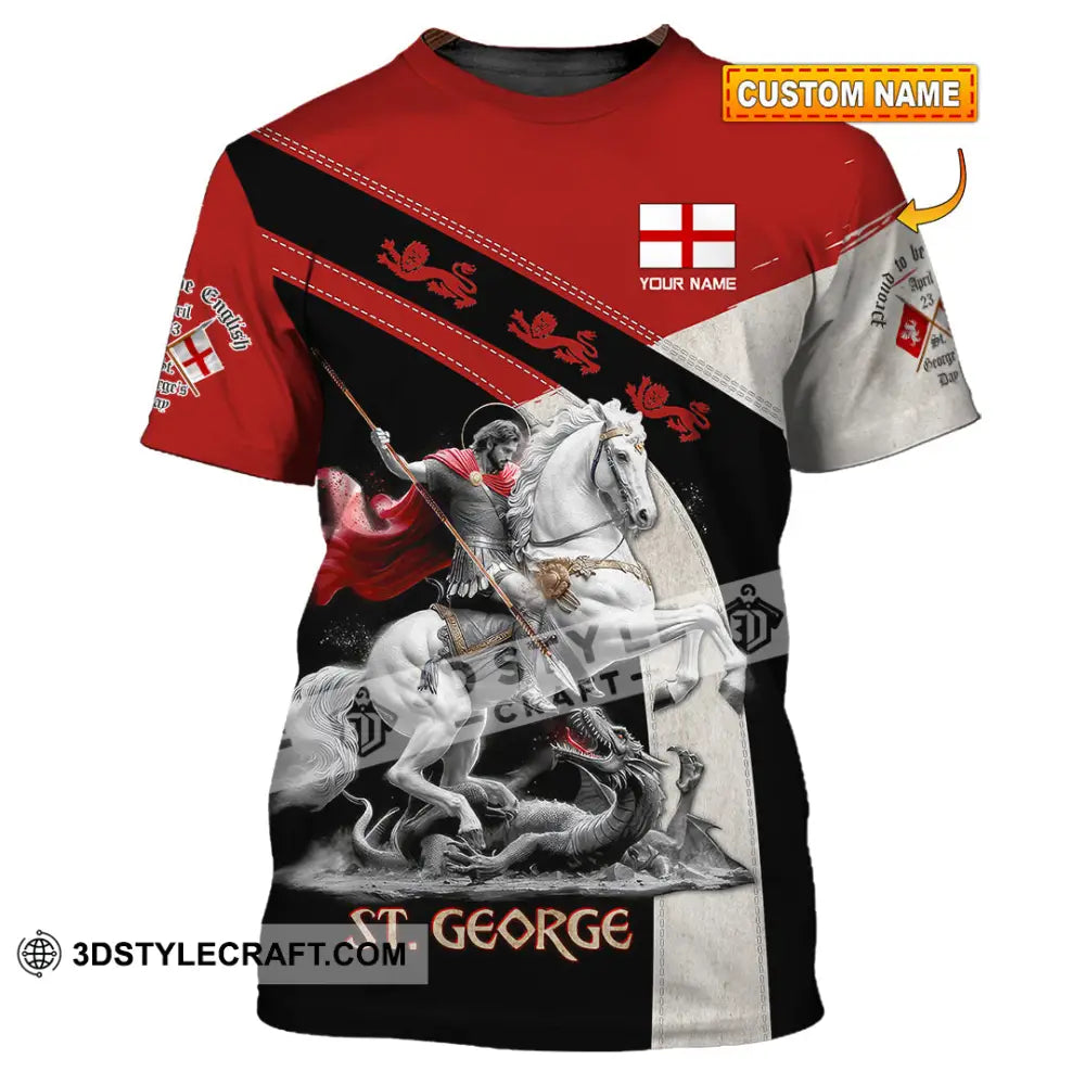Unisex Shirt - Custom Text Shirt ST.George Templar Knight England Shirt T-shirt