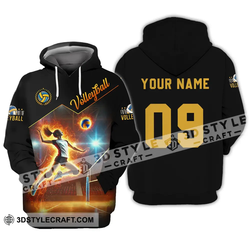 Unisex Shirt - Custom Text Volleyball Hoodie / S T-Shirt