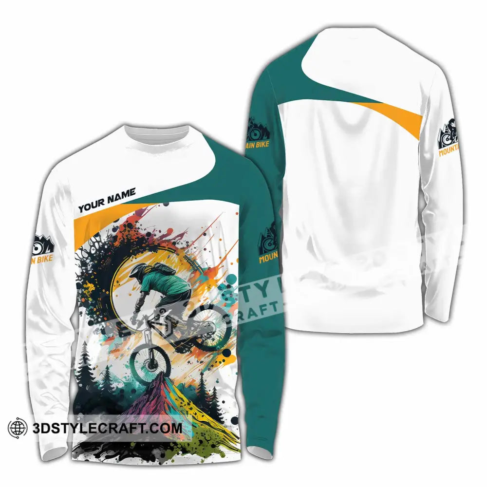 Unisex Shirt - Custom The Mountain Bike Shirt Long Sleeve Shirt / S T-shirt