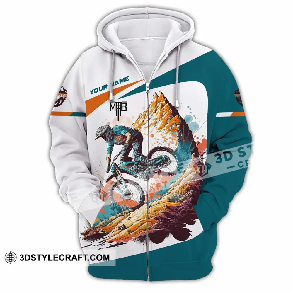 Unisex Shirt - Custom The Mountain Bike MTB Shirt Zipper Hoodie / S T-shirt