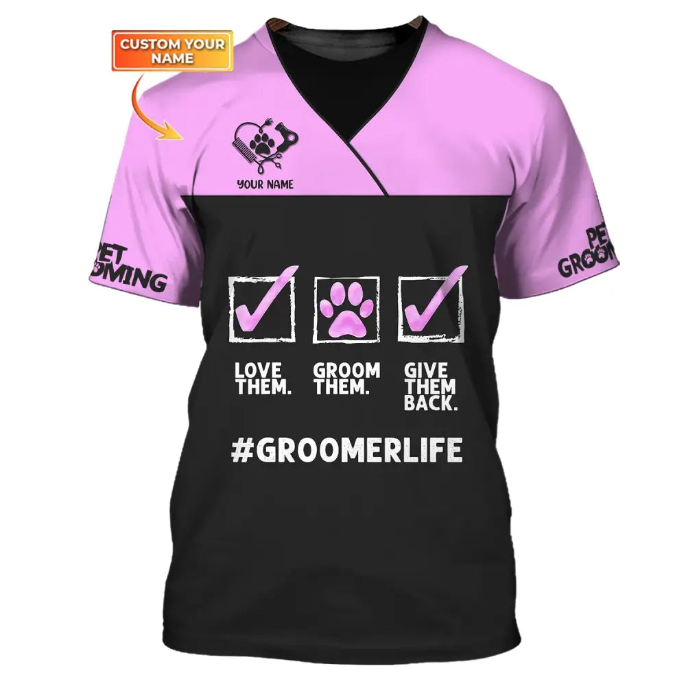 Women Shirt Groomer Life Hoodie Sportwear T-Shirt / S