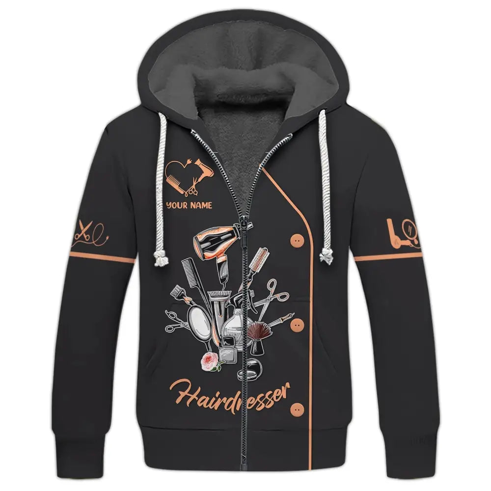 Women Shirt Hair Stylist Hairdresser Hoodie Sportwear T-Shirt