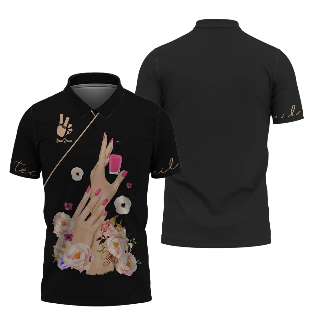 Women Shirt Nail Technician Tech Hoodie Sportwear Polo / S T-Shirt