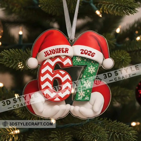 67 Christmas Home Decor, Christmas Ornament, Personalized Ornament style option 3
