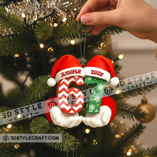 67 Christmas Home Decor, Christmas Ornament, Personalized Ornament style option 4