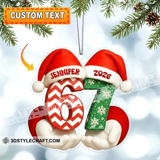 67 Christmas Home Decor, Christmas Ornament, Personalized Ornament style option 1