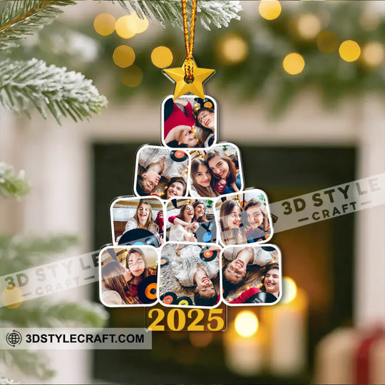 9 Photos Christmas Tree, Home Decor, Christmas Ornament, Personalized Ornament style option 3