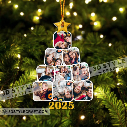 9 Photos Christmas Tree, Home Decor, Christmas Ornament, Personalized Ornament style option 2