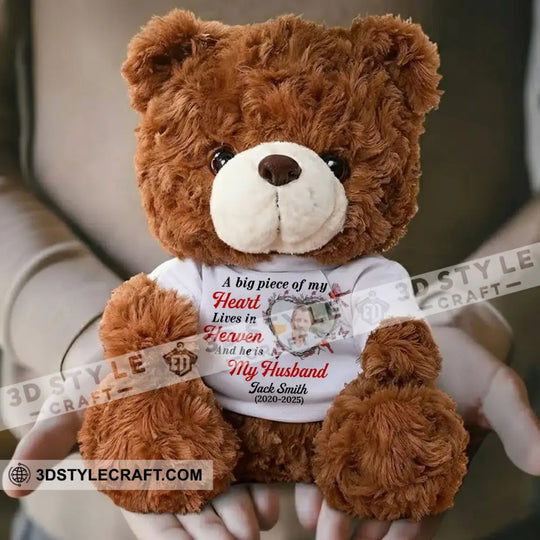 A Big Piece Of My Heart Lives In Heaven Bear, Personalized Teddy Bear Shirt style option 2