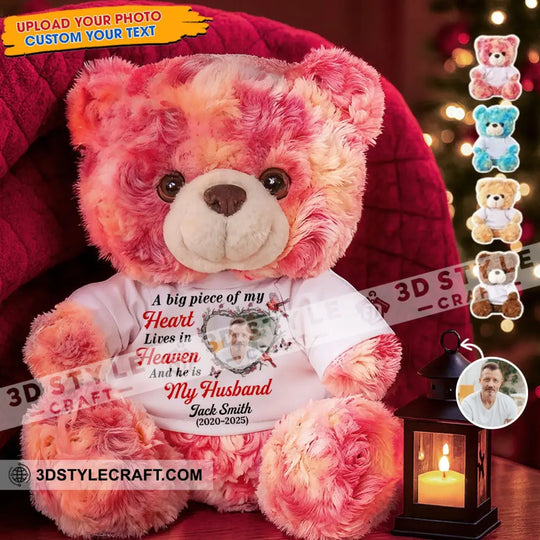 A Big Piece Of My Heart Lives In Heaven Bear, Personalized Teddy Bear Shirt style option 1