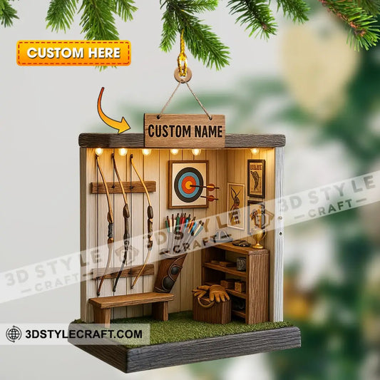 Archery Home Decor Christmas Ornament Personalized Ornament 3.54’’ / 1 Ornament Ornament
