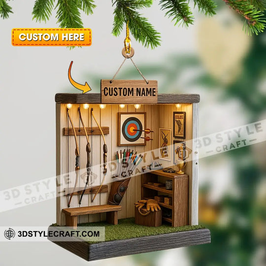 Archery Home Decor, Christmas Ornament, Personalized Ornament style option 1