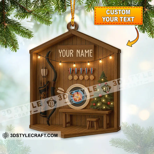 Archery, Home Decor, Christmas Ornament, Personalized Ornament style option 1
