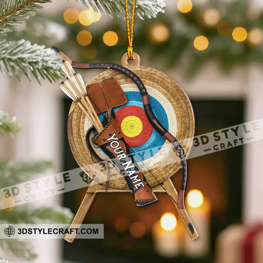 Archery, Home Decor, Christmas Ornament, Personalized Ornament style option 3