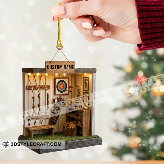 Archery Home Decor, Christmas Ornament, Personalized Ornament style option 2