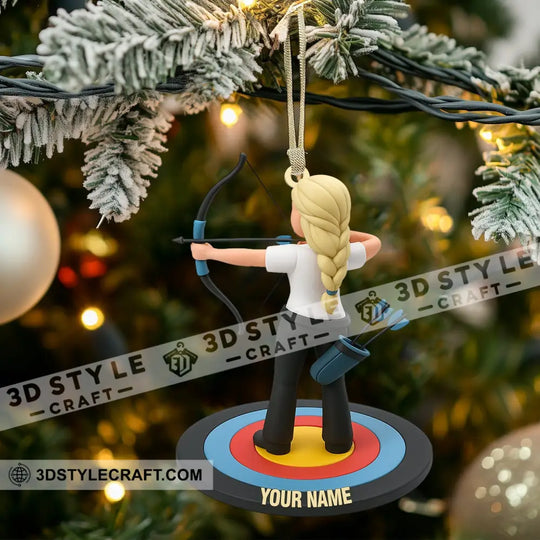 Archery Lover Home Decor, Christmas Ornament, Personalized Ornament style option 3