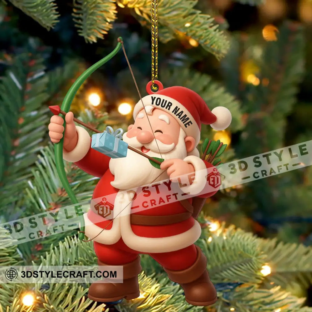 Archery Santa Home Decor Christmas Ornament Personalized Ornament Ornament