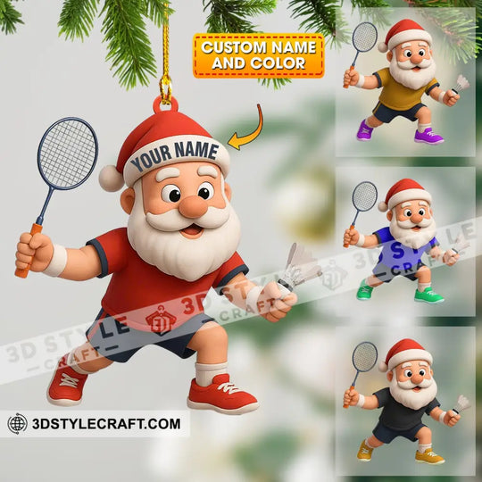 Badminton Home Decor, Christmas Ornament, Personalized Ornament style option 1