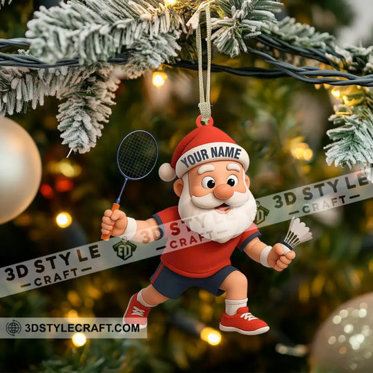 Badminton Home Decor, Christmas Ornament, Personalized Ornament style option 3