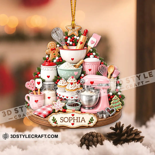 Baker Home Decor, Christmas Ornament, Personalized Ornament style option 3