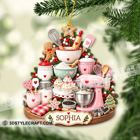 Baker Home Decor, Christmas Ornament, Personalized Ornament style option 4