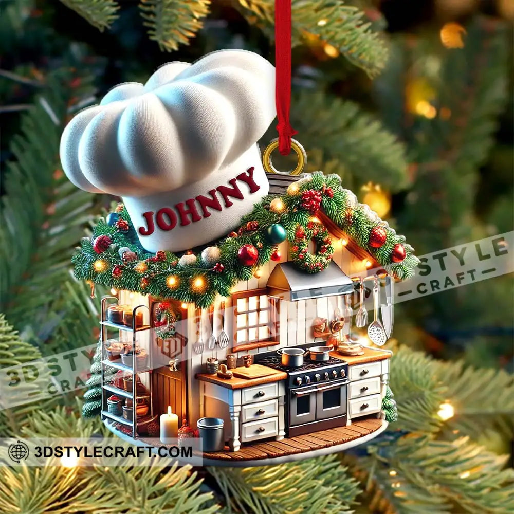 Baking House Ornament Personalized