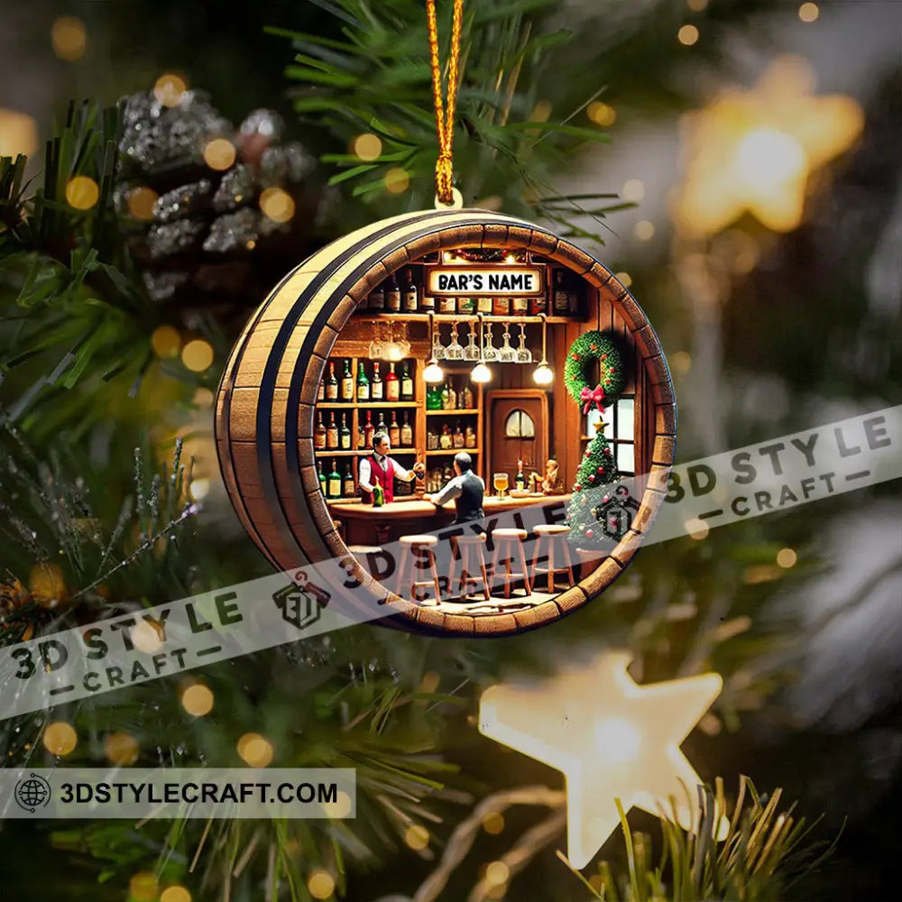 Bar Home Decor Christmas Ornament Personalized