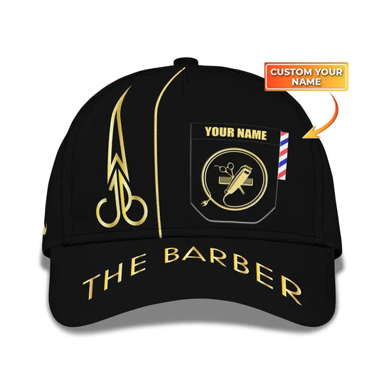 Barber Classic Cap, Hairstylist Hat, Unisex Barber Hat style option 1