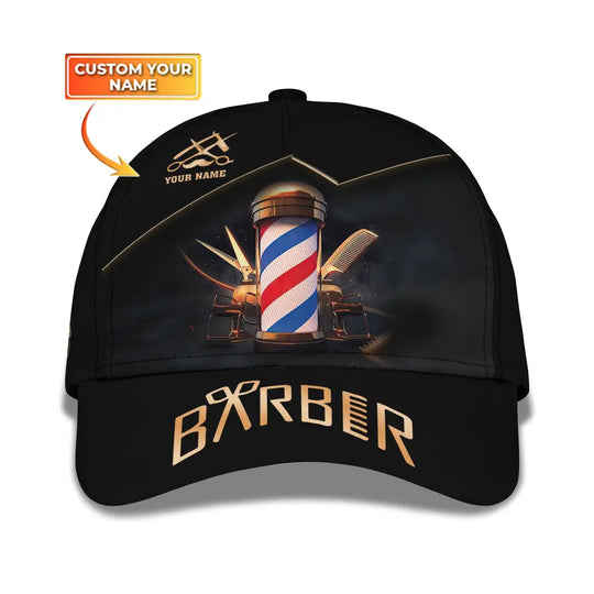 Barber Classic Cap, Hairstylist Hat, Unisex Barber Hat Hairstylist style option 1