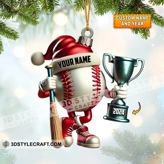 Baseball Champion Christmas Ornament Personalized 3.54’’ / 1