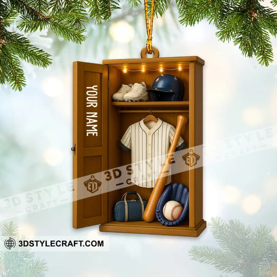 Baseball, Home Decor, Christmas Ornament, Personalized Ornament style option 3