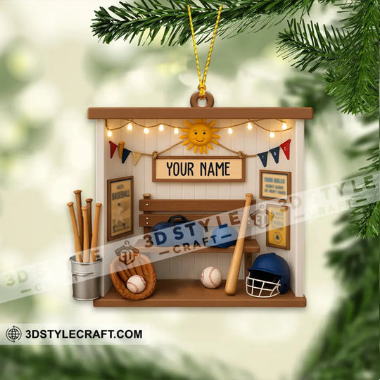 Baseball, Home Decor, Christmas Ornament, Personalized Ornament style option 4